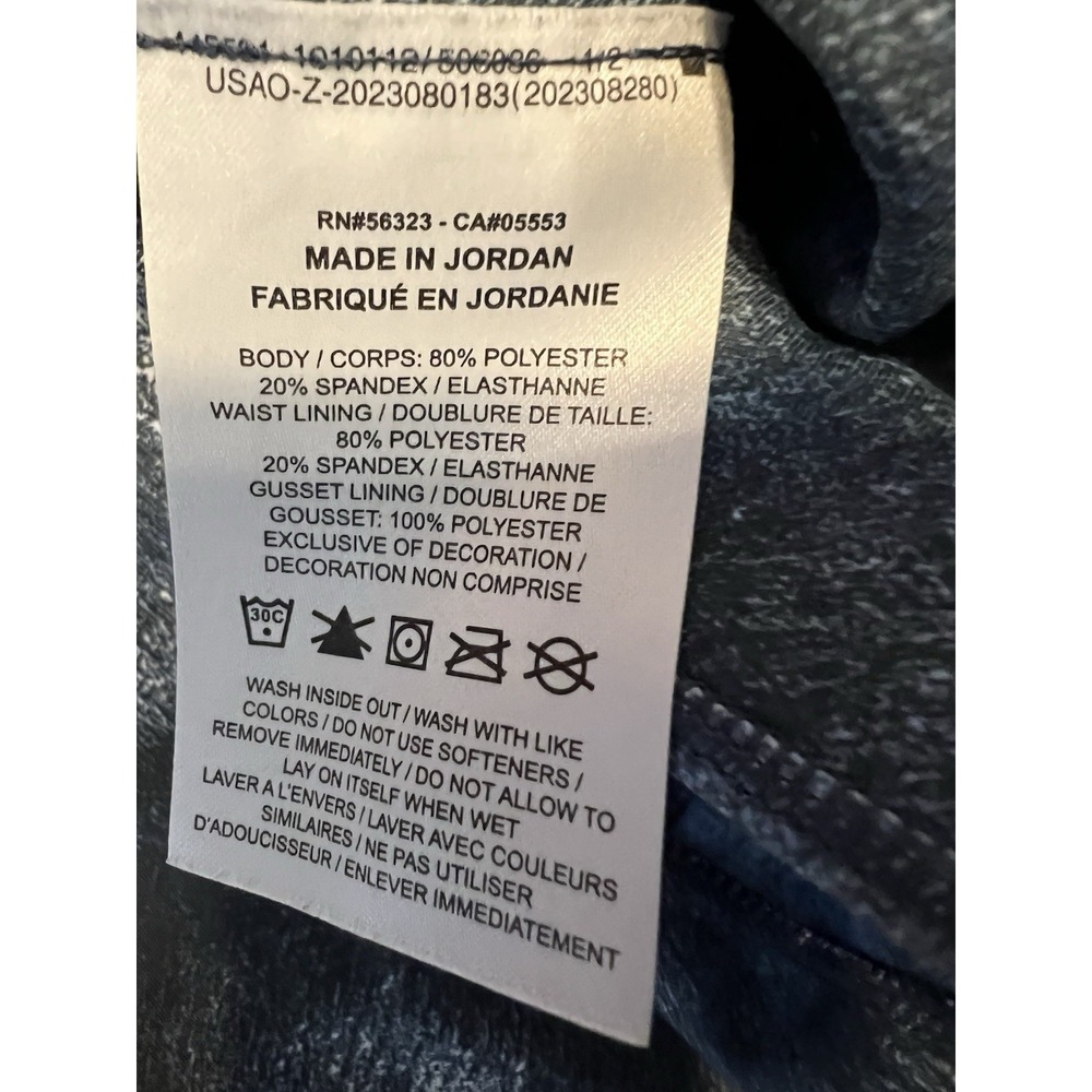 Nike One Dri-Fit Leggings Womens M Blue Black Athletic Stretch Pants - Picture 6 of 6